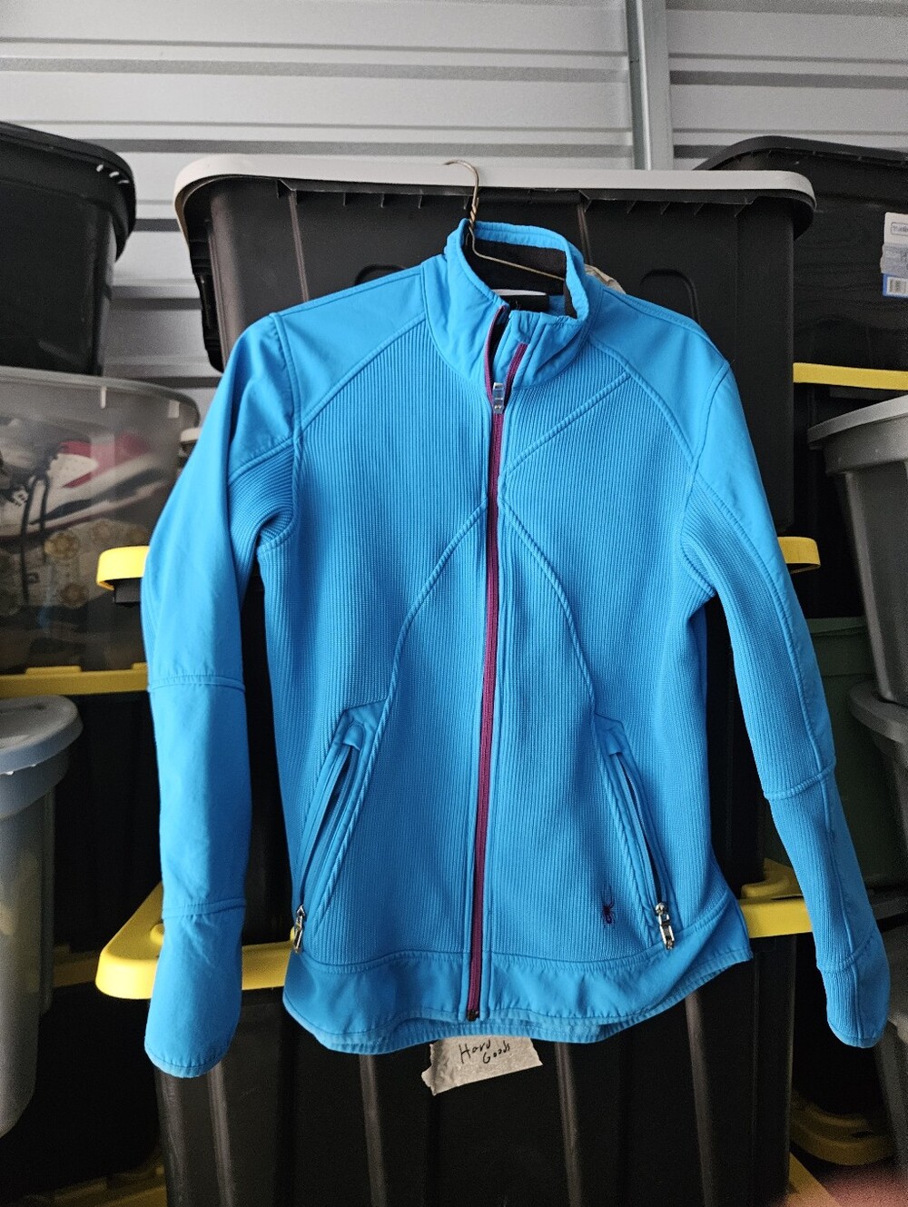 Spyder Jacket Womens Xl Blue Core Sweater Fleece Lined Zip Knit Thermal Outdoors